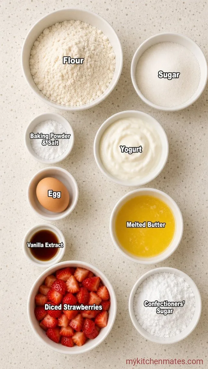 One Bowl Mini Strawberry Cake (So Moist, 6-Inch) Ingredients