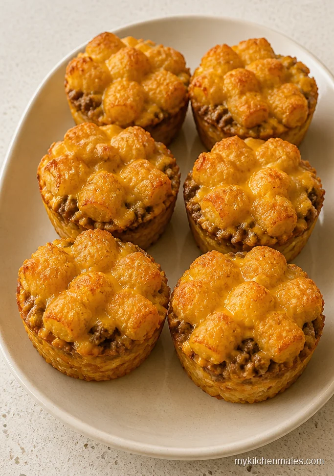 Mini Tater Tot Casserole Cups