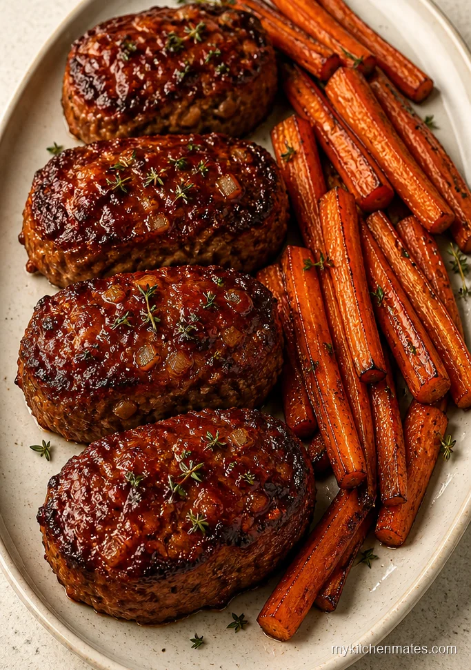 Mini Turkey Meatloaves with Maple Carrots