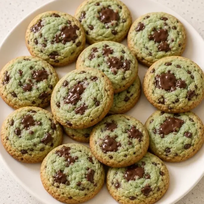 Mint Chocolate Chip Cookies