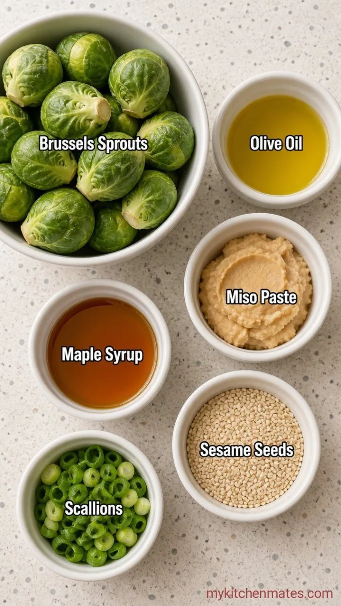 Quick Crispy Miso Brussels Sprouts Ingredients