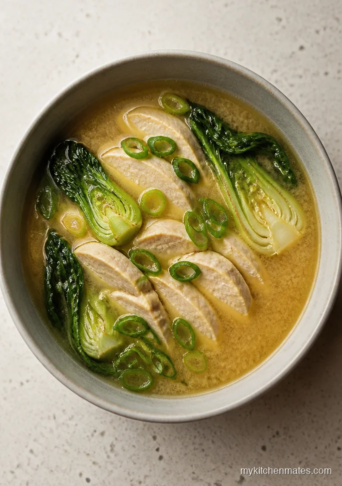 Miso Chicken Soup with Bok Choy