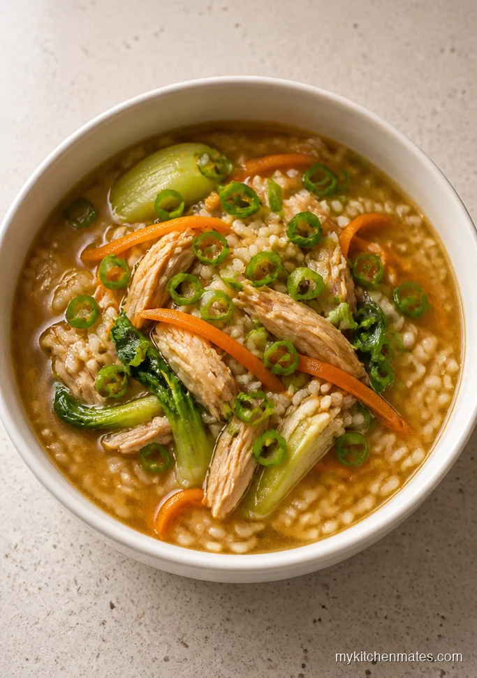 Miso Ginger Chicken and Rice Soup