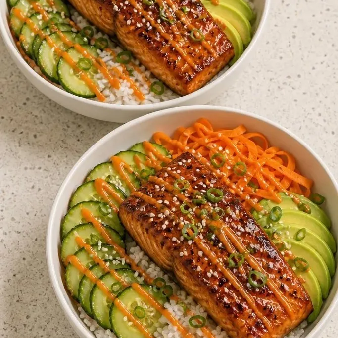 Sticky Miso Salmon Bowl Miso Salmon Bowl