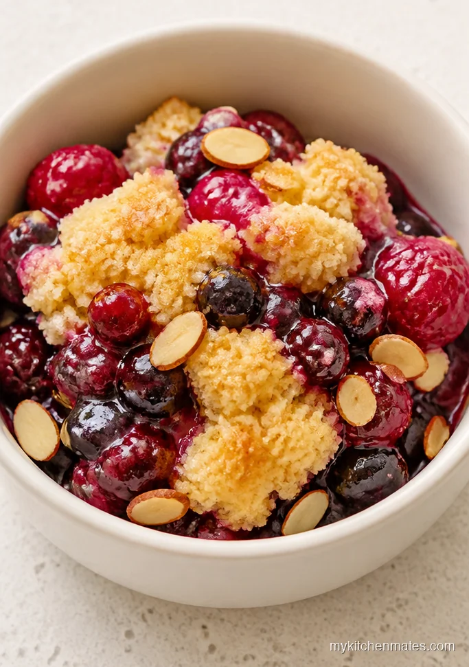 Mixed Berry Almond Dump Cake