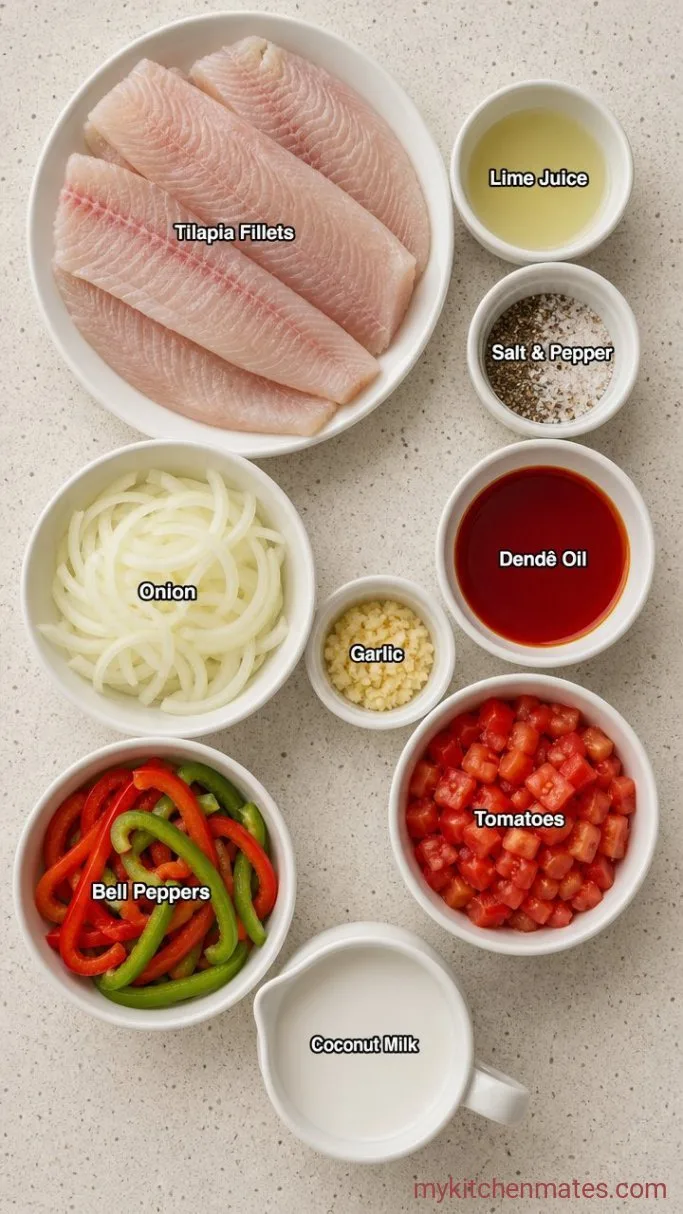 One-Pot Moqueca de Tilapia (Brazilian Coconut Fish Stew) Ingredients