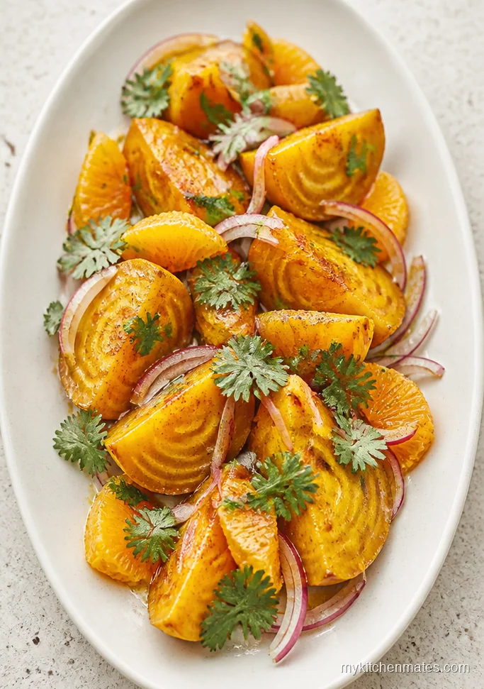 Moroccan Roasted Beet Salad with Oranges
