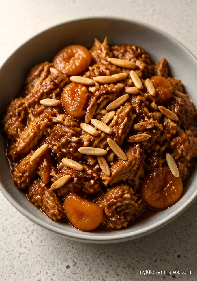 Moroccan Spiced Crockpot Chicken with Apricots