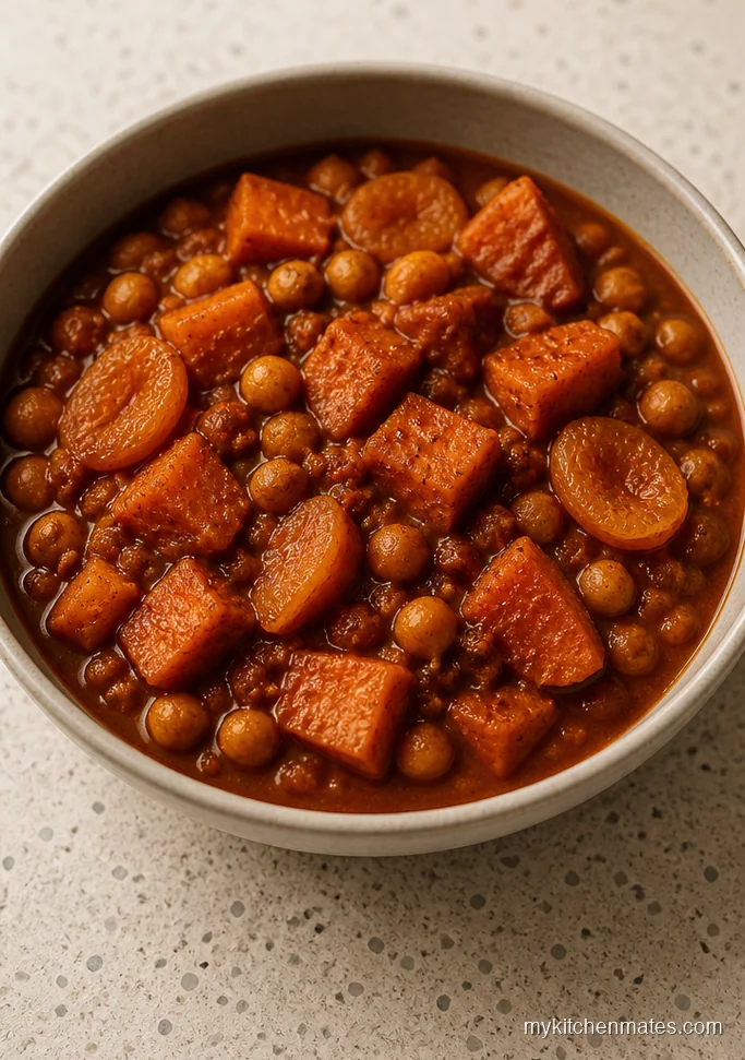 Moroccan Sweet Potato Chickpea Tagine