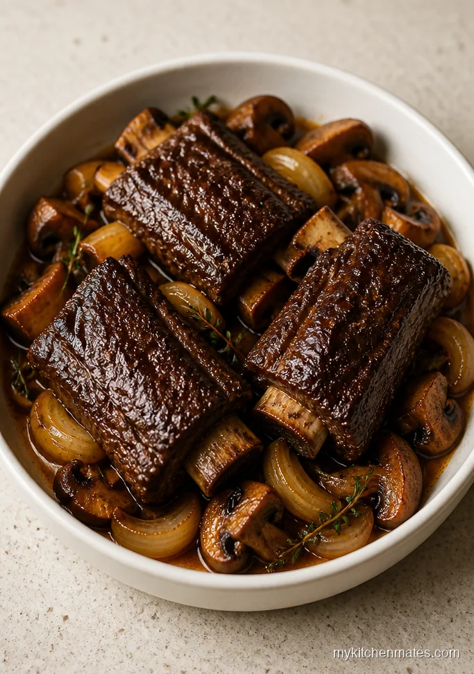 Mushroom and Onion Short Ribs