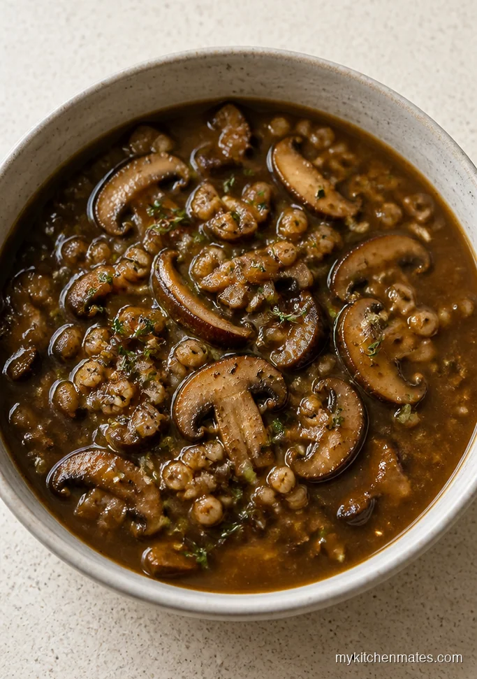Mushroom and Pearl Barley Soup