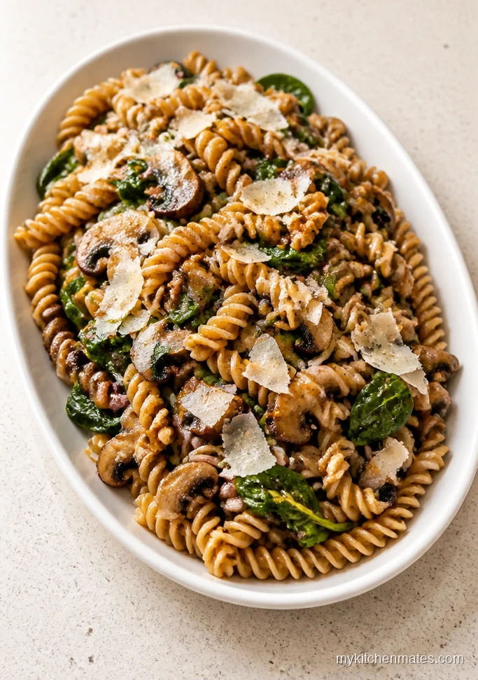Mushroom and Toasted Walnut Pasta Salad