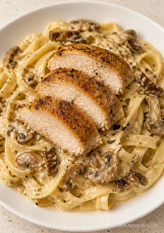 Mushroom Chicken Alfredo