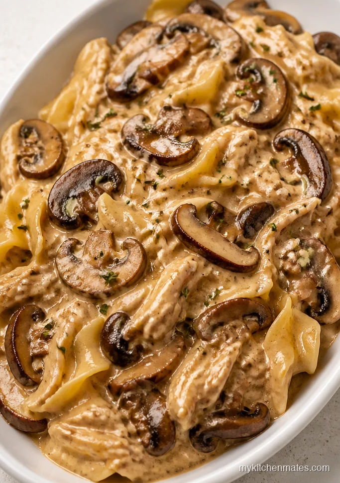 13 Chicken Noodle Casserole Recipes for Busy Nights and Big Comfort Mushroom Chicken Noodle Casserole