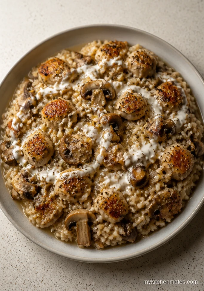 Mushroom Herb Chicken and Rice