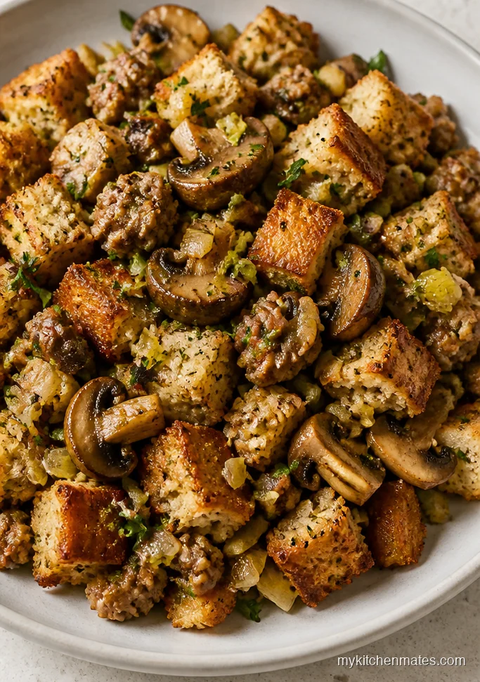 Mushroom Herb Sausage Stuffing