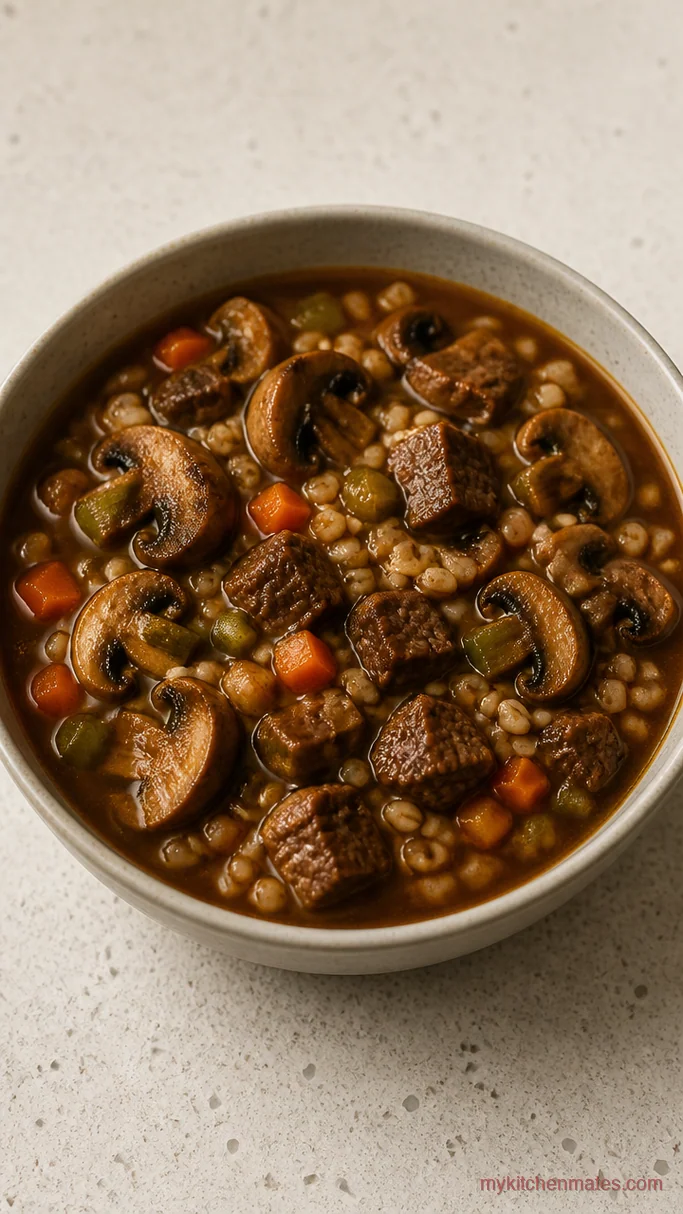 12 Beef Barley Soup Slow Cooker Recipes for Cold Weeknights Mushroom Lover's Beef Barley Soup