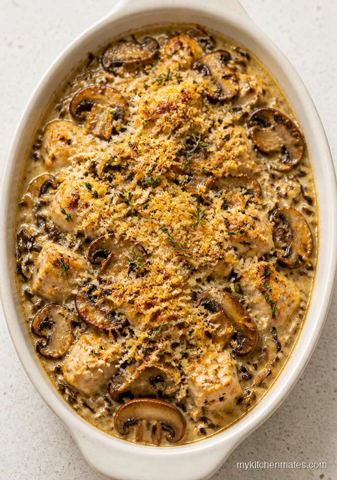 Mushroom Wild Rice Chicken Casserole