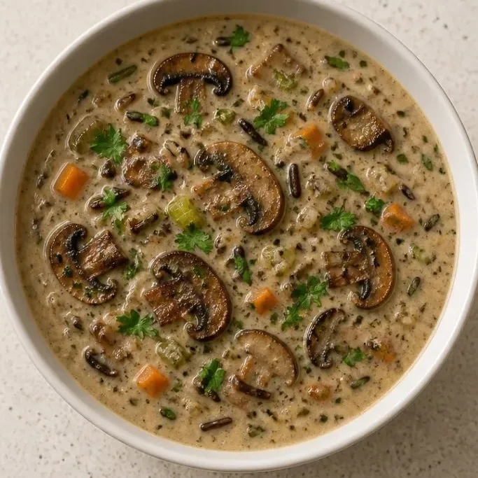 One-Pot Creamy Mushroom Wild Rice Soup Mushroom Wild Rice Soup