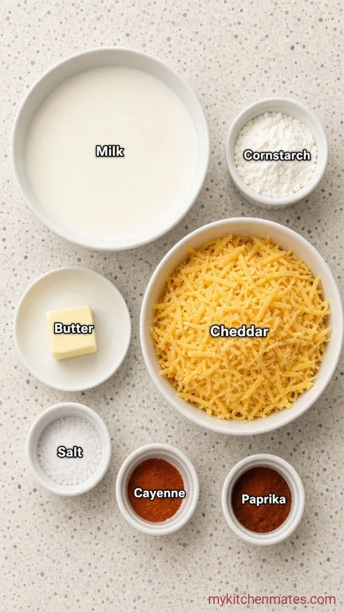 5-Minute Silky Nacho Cheese Sauce Ingredients
