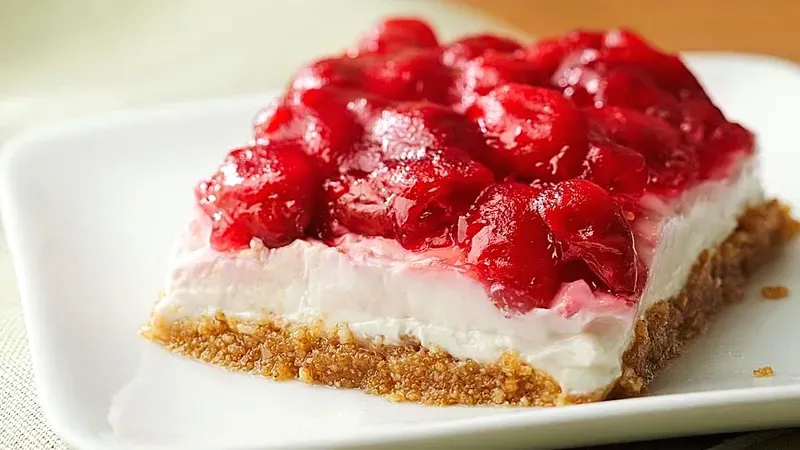 No-Bake Cherry Cheesecake Food photo of No-Bake Cherry Cheesecake