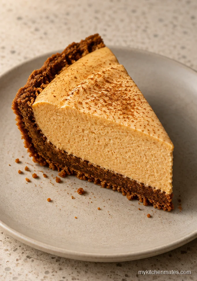 No Bake Gingersnap Crust Pie