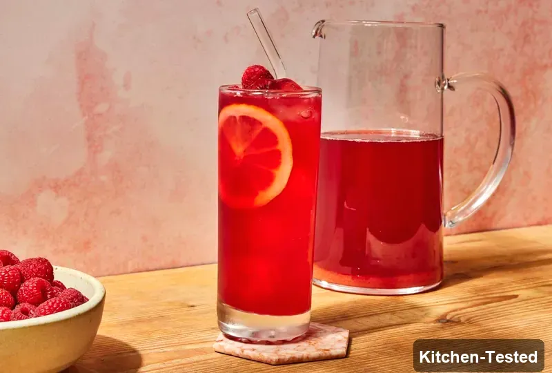 No-Sugar-Added Raspberry Iced Tea no sugar added raspberry iced tea