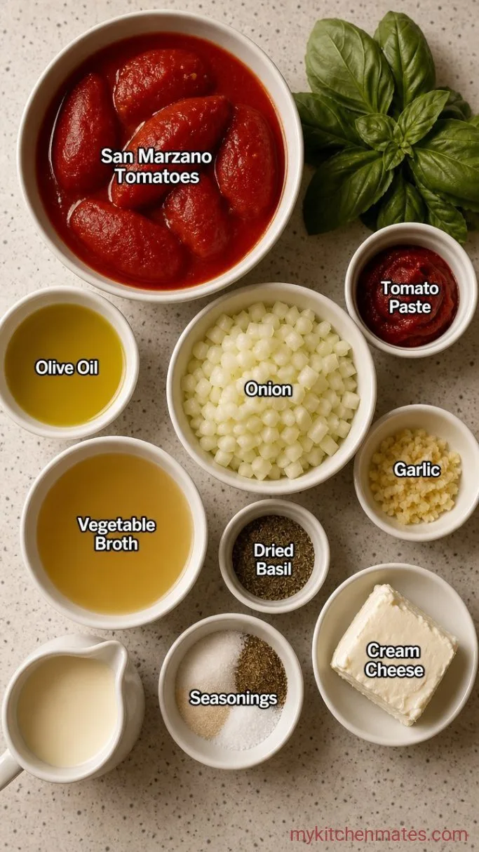 Nordstrom Tomato Basil Soup (Creamy Homemade Copycat) Ingredients
