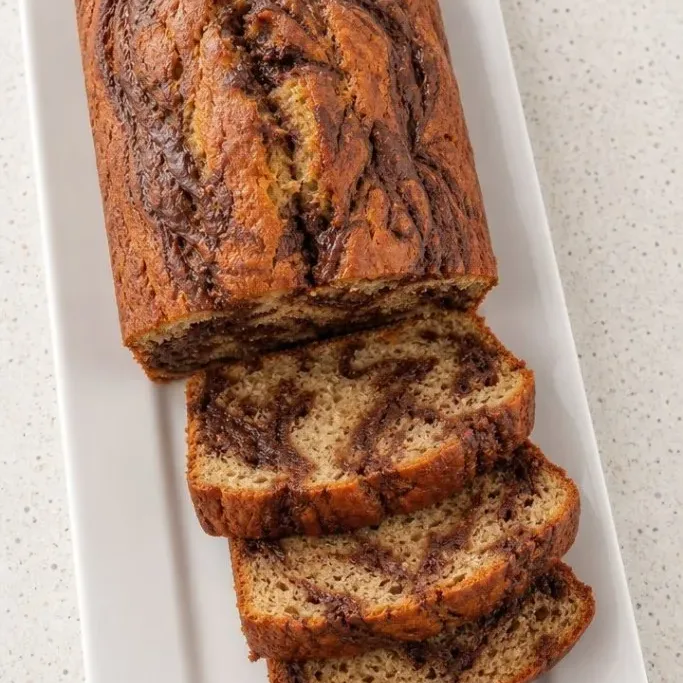 Nutella Banana Bread with a Chocolate Hazelnut Swirl Nutella Banana Bread