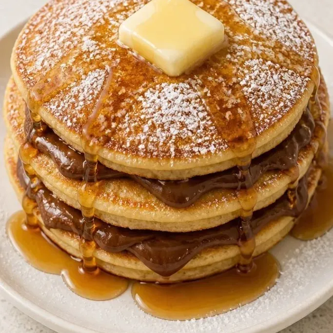 Fluffy Nutella Stuffed Pancakes Nutella Stuffed Pancakes