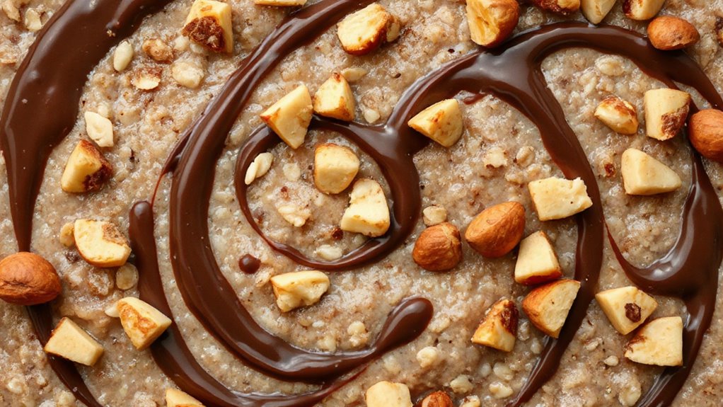 nutella infused hazelnut oatmeal