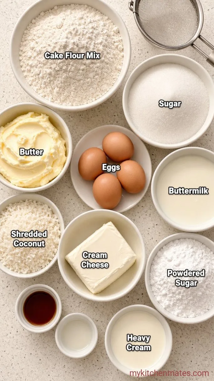Old Fashioned Coconut Cake Ingredients