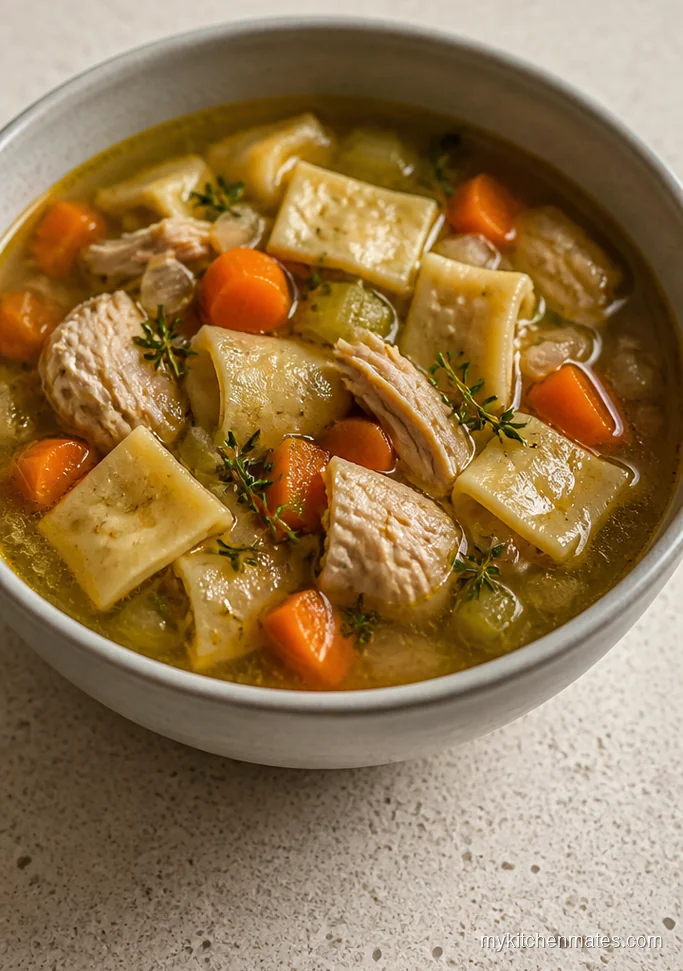 Old-Fashioned Rolled Dumpling Chicken Soup
