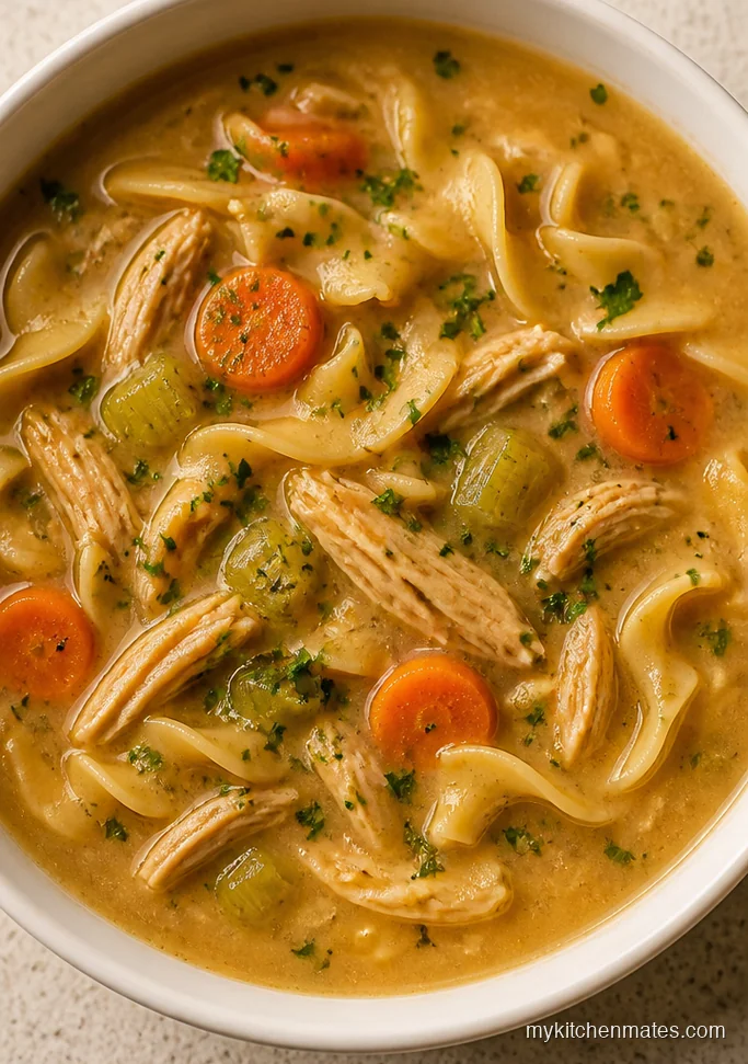 Old Fashioned Thick Broth Chicken Noodle Soup