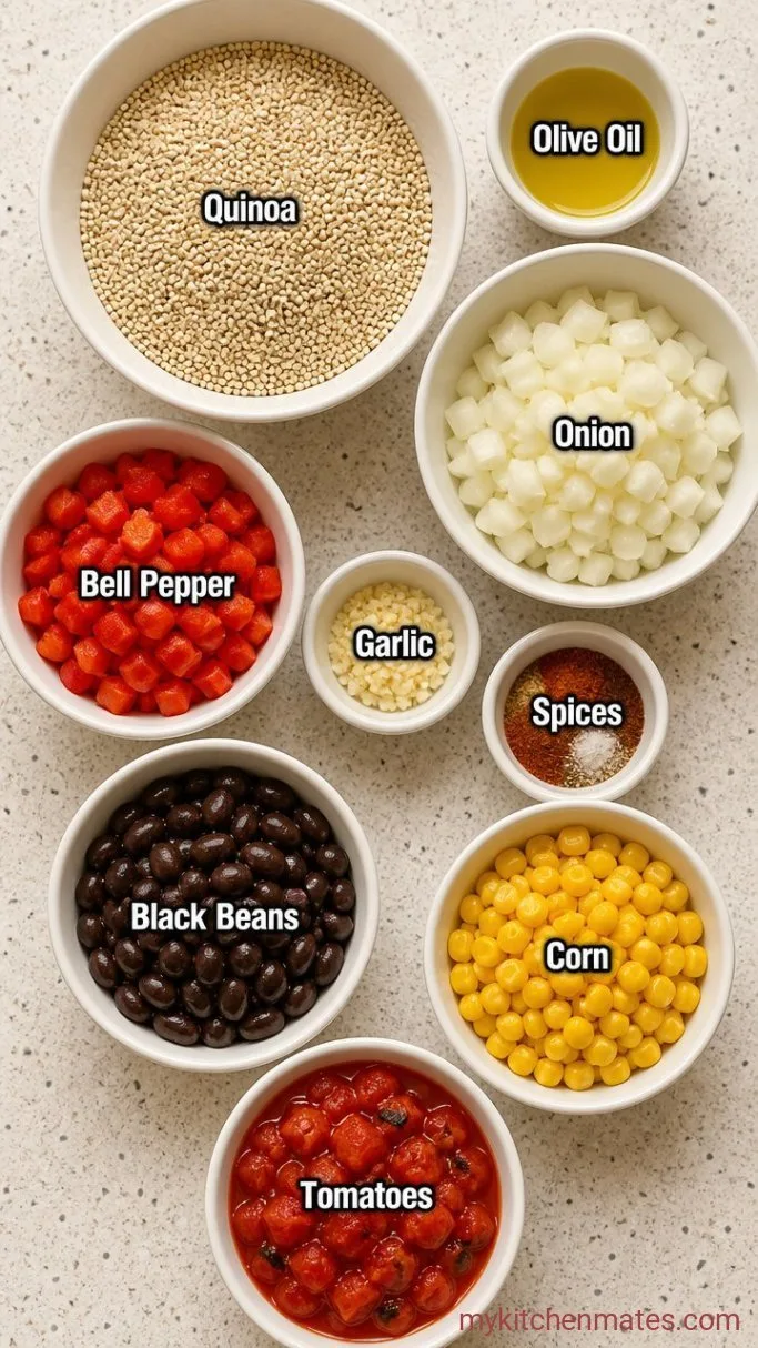 30-Minute One Pan Mexican Quinoa Ingredients