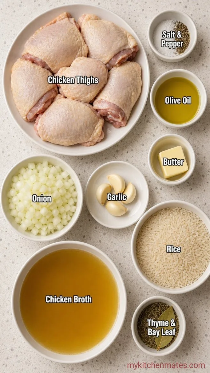 One-Pot Chicken and Rice with Crispy Skin Ingredients