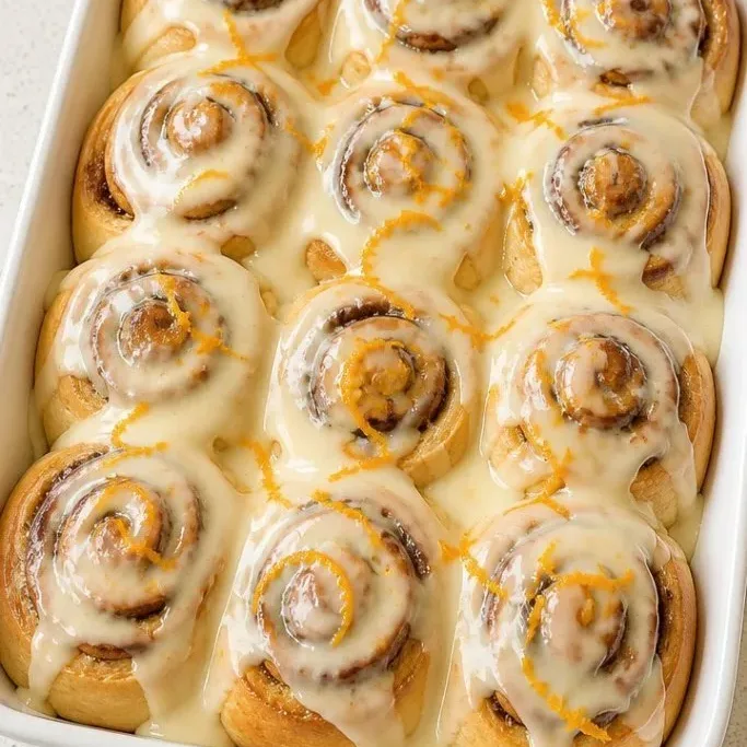Fluffy Orange Cinnamon Rolls with Orange Cream Cheese Glaze Orange Cinnamon Rolls