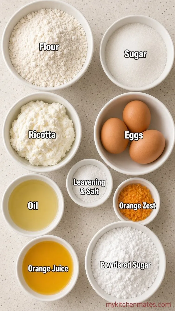 Moist Orange Ricotta Cake Ingredients