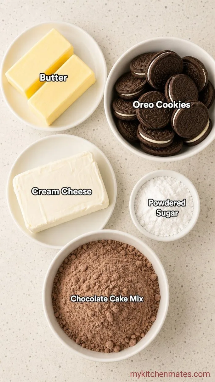 5-Ingredient Oreo Dump Cake Ingredients