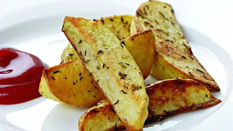 Perfect Crispy Oven Baked Fries Food photo of Oven Baked Fries