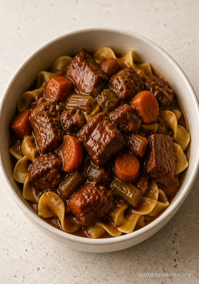 10 Dutch Oven Beef Stew Recipes That Earn Their Simmer Oven Braised Beef Stew With Egg Noodles