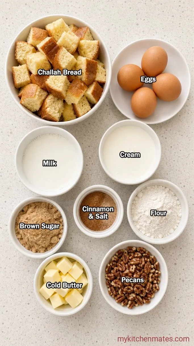 Make-Ahead Overnight French Toast Casserole Ingredients
