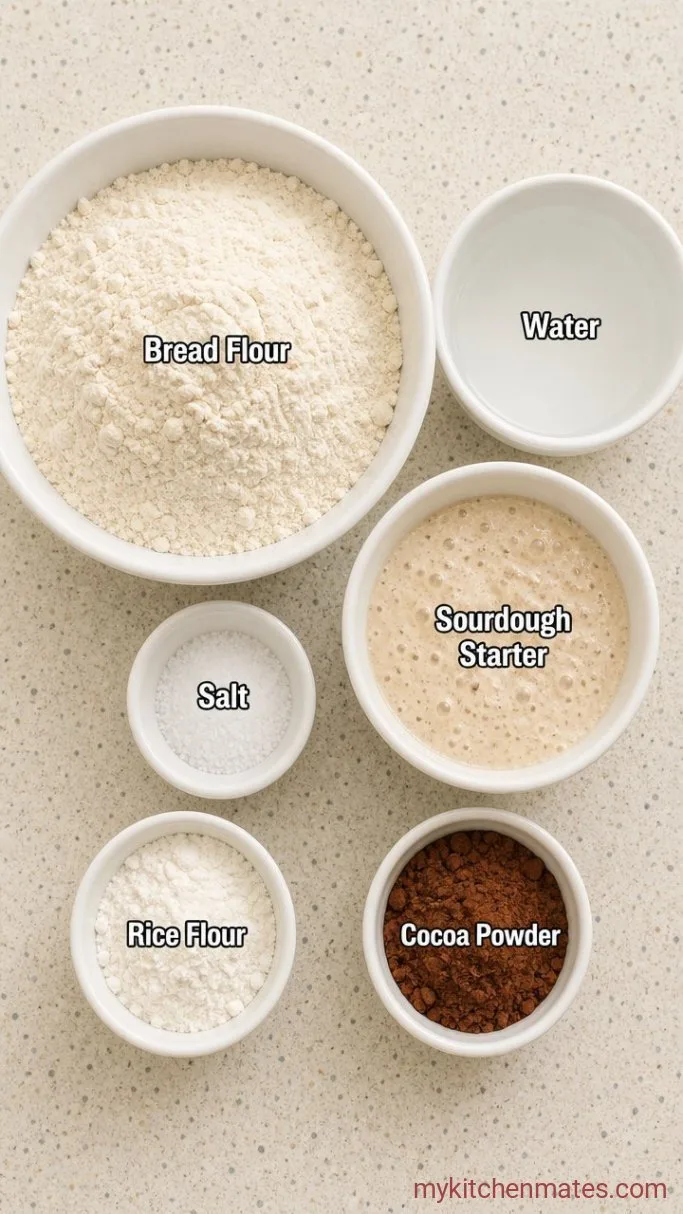 Painted Sourdough Bread with Flour Paste Designs Ingredients
