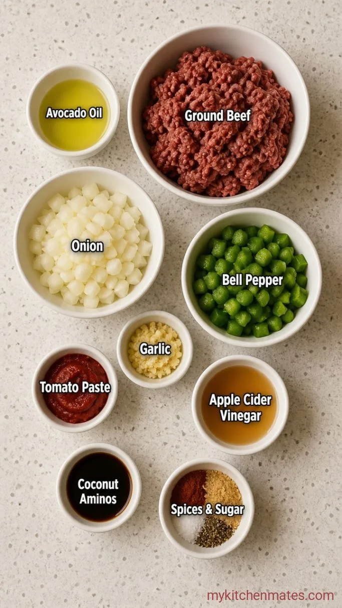 30-Minute Paleo Sloppy Joes Ingredients
