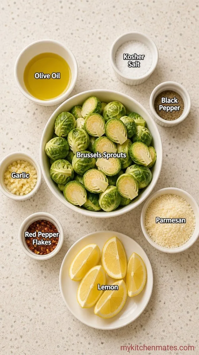 Quick & Crispy Pan-Fried Brussels Sprouts Ingredients