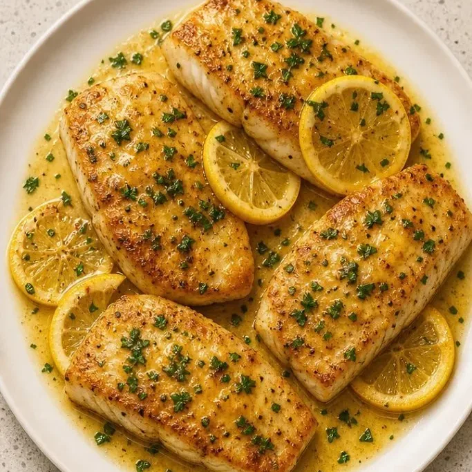 Crispy Pan-Fried Cod with Lemon Butter Sauce Pan Fried Cod