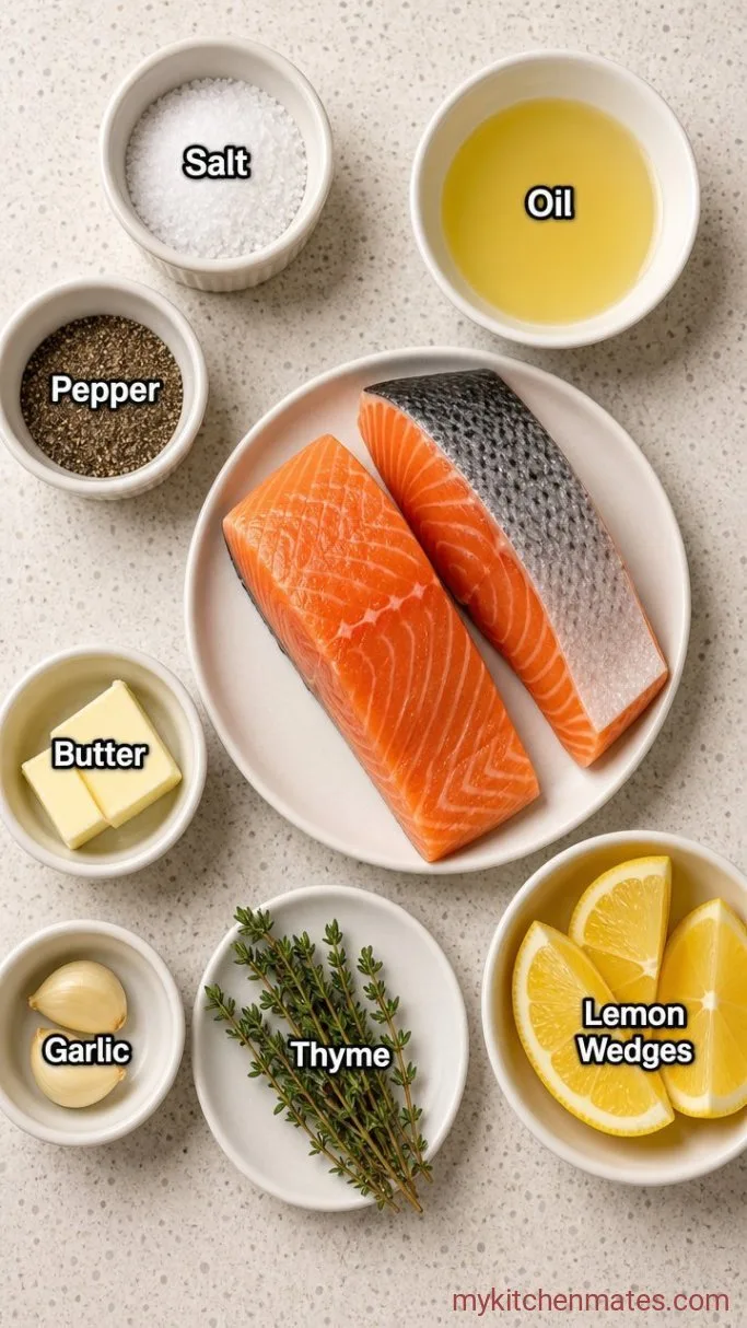 15-Minute Crispy Pan Fried Salmon Ingredients
