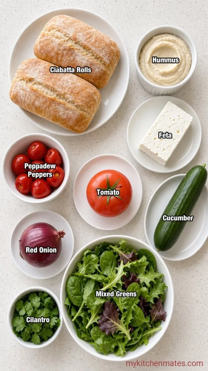 Panera Mediterranean Veggie Sandwich (Copycat Recipe) Ingredients