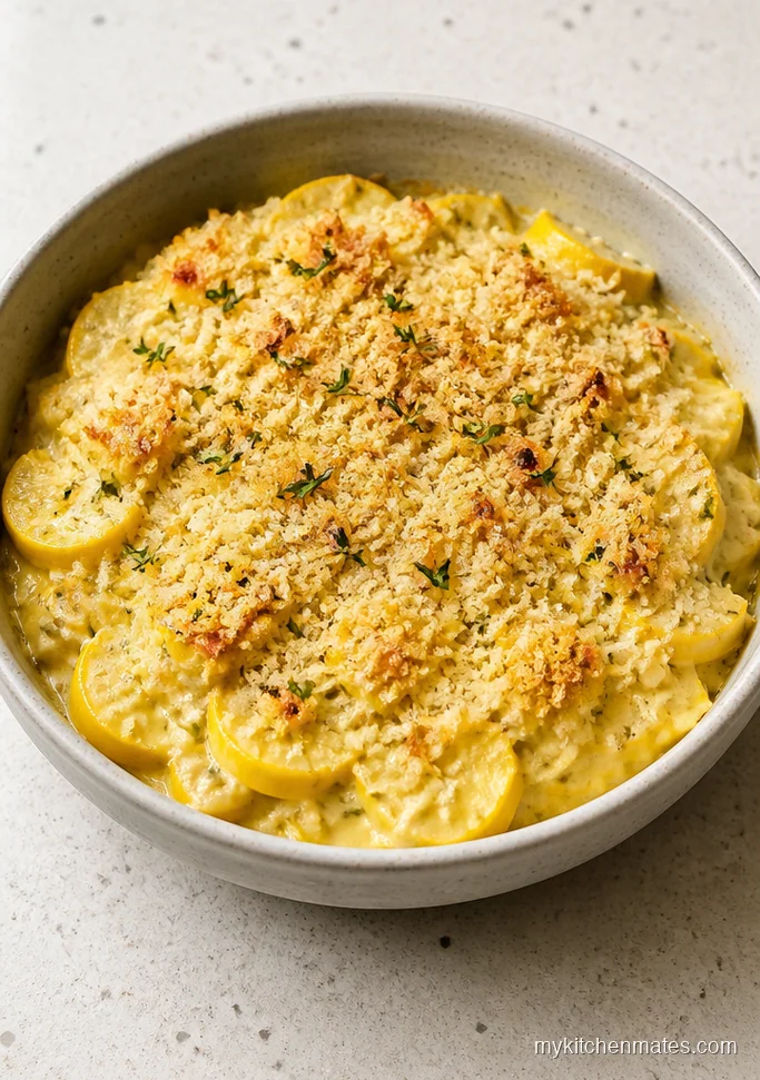 Parmesan Herb Yellow Squash Casserole
