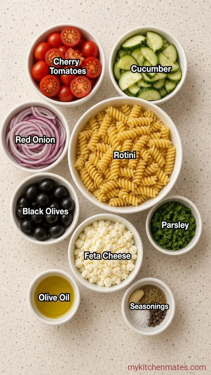 Pasta House Salad with Italian Dressing Ingredients